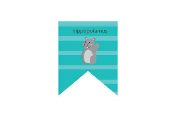 Animal Hippo Flag Note Paper SVG: A Versatile Design for Creative and Professional Use