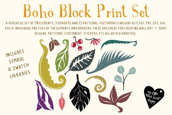 Boho Block Print Set: Elevate Your Visual Design