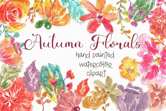 Cheerful Autumn Floral Clipart for Creative Projects