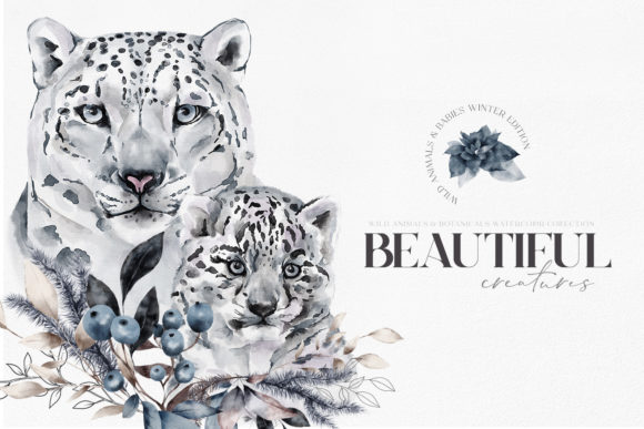 Christmas Watercolor Animals PNG