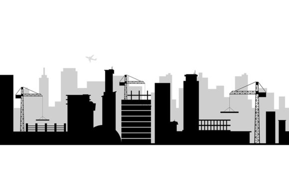 City Building Black Silhouette: The Ultimate Graphic Element for Modern Design