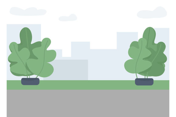 City Park Flat Color Vector Illustration: A Versatile Asset for Modern Design