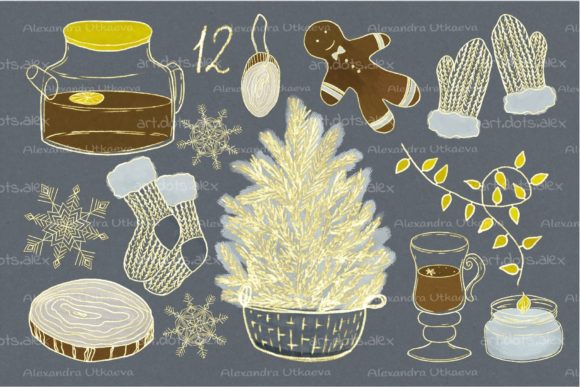 Cozy New Year Illustrations for Creative Projects
