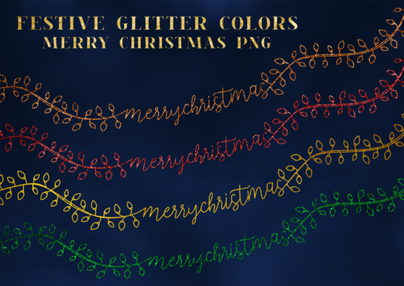 Elegant Merry Christmas Lights Glitter: A Versatile Design Asset for Festive Creations