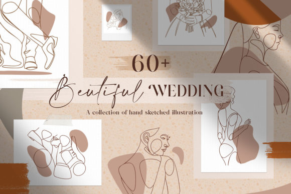 Elevating Your Wedding Design with Beautiful Wedding Line Art Abstract