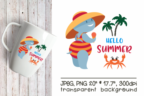 Embracing the Heat with Hello Summer Funny Hippopotamus: A Sublimation Design for Creative Professionals