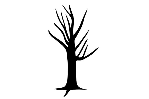 Halloween Creepy Ghost Tree Design