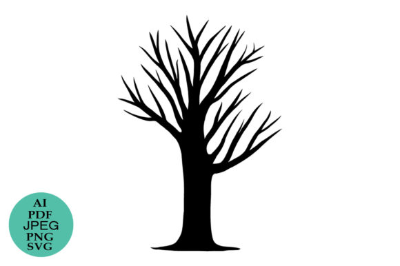 Halloween Vector Spooky Tree Silhouette