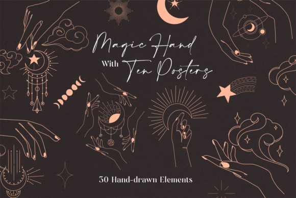 Magic Hand Line Art: Elevating Digital Design with Authentic Human Touch
