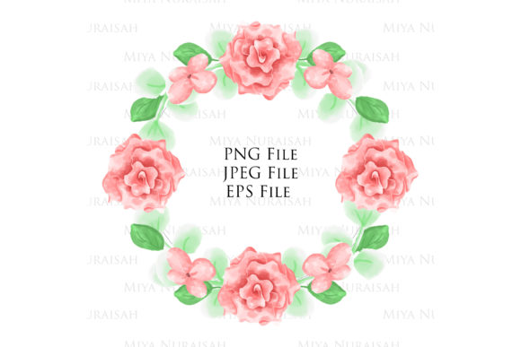 Pink Flowers Wreath