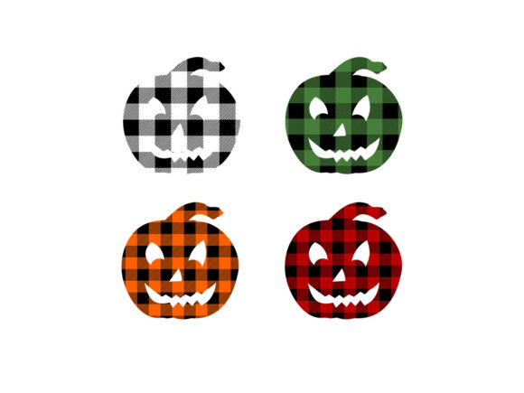 Pumpkins with Buffalo Plaid Texture: A Versatile Design Element for Seasonal and Everyday Use