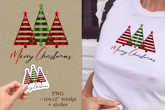 Stylized Christmas Trees: A Versatile Design for Sublimation and More