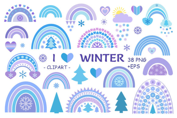 Winter Rainbow Collection I Love Winter